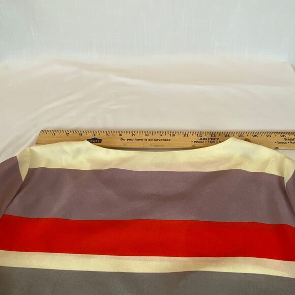 Cremieux women's striped long sleeve top size Large - polyester - gently worn - Picture 6 of 10